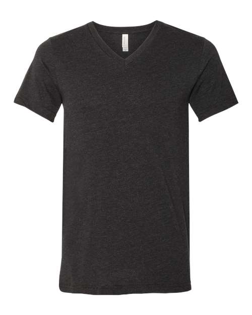 Unisex Heather CVC V-Neck Tee - L
