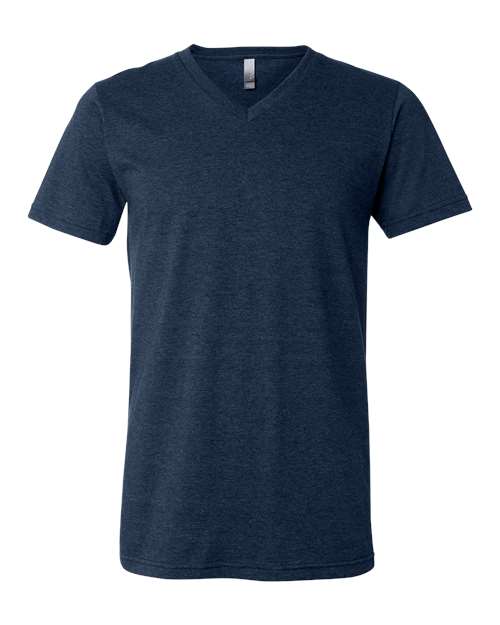 Unisex Heather CVC V-Neck Tee - L