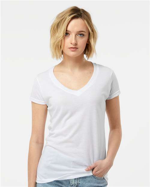 Women's Poly-Rich V-Neck T-Shirt 244