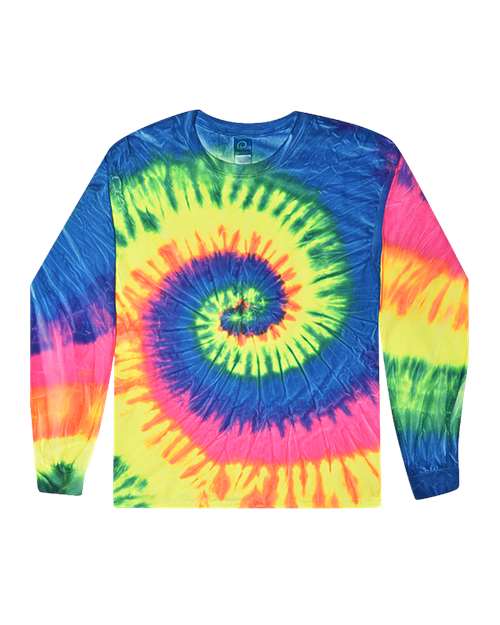 Unisex Tie-Dyed Long Sleeve T-Shirt - 3XL
