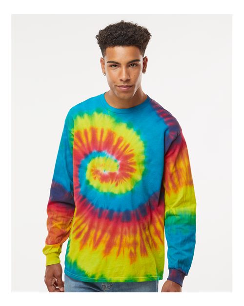 Unisex Tie-Dyed Long Sleeve T-Shirt - XL