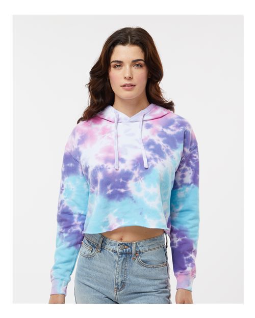 Women's Tie-Dyed Crop Hooded Sweatshirt 8333