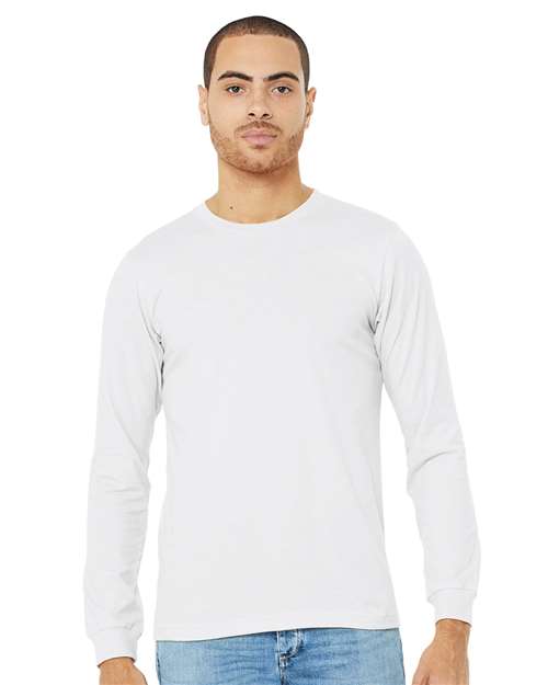 Heather CVC Long Sleeve Tee - L