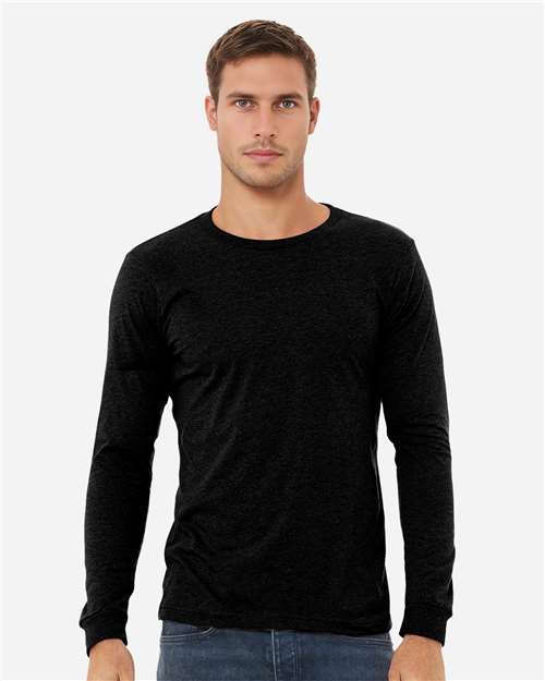 Heather CVC Long Sleeve Tee - L