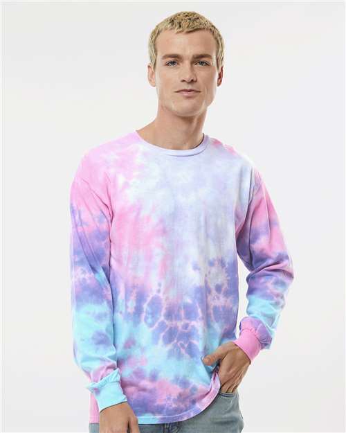Unisex Tie-Dyed Long Sleeve T-Shirt - 3XL