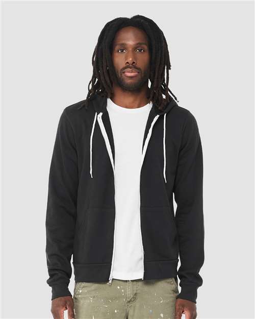 Unisex Sponge Fleece Full-Zip Hoodie Sweatshirt - XS