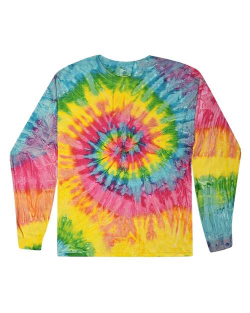 Unisex Tie-Dyed Long Sleeve T-Shirt - L