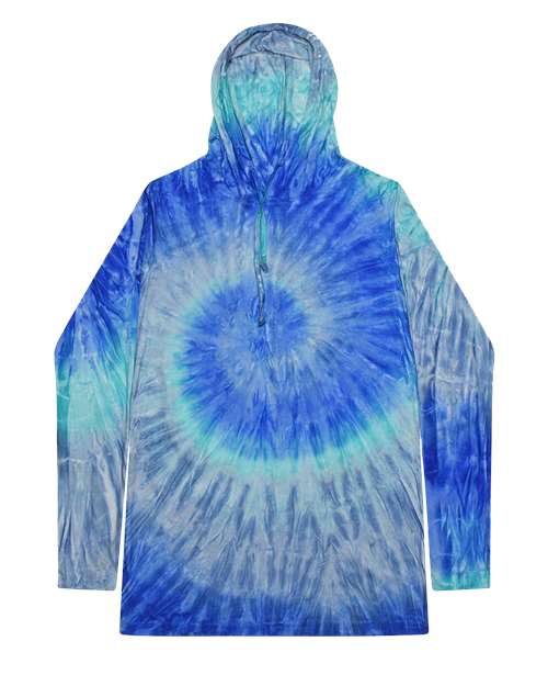 Unisex Tie-Dyed Hooded Long Sleeve T-Shirt 2777