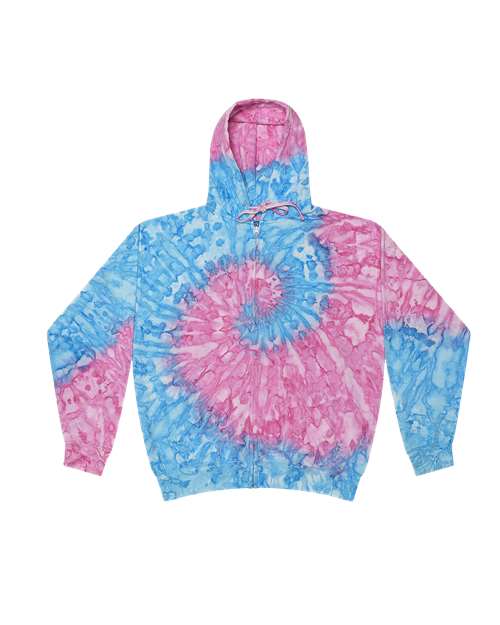 Unisex Tie-Dyed Full-Zip Hooded Sweatshirt 8888