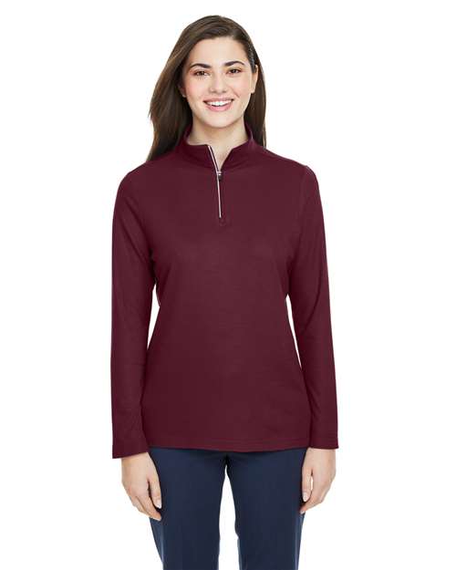 Women's Fusion ChromaSoftâ„¢ Pique Quarter-Zip Pullover