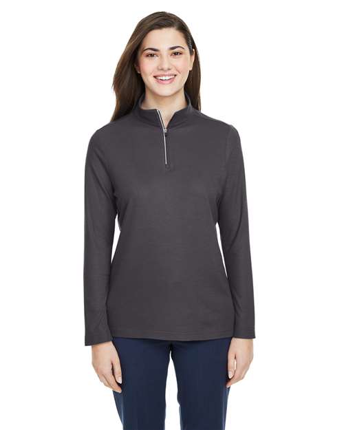 Women's Fusion ChromaSoftâ„¢ Pique Quarter-Zip Pullover