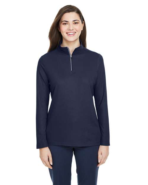 Women's Fusion ChromaSoftâ„¢ Pique Quarter-Zip Pullover