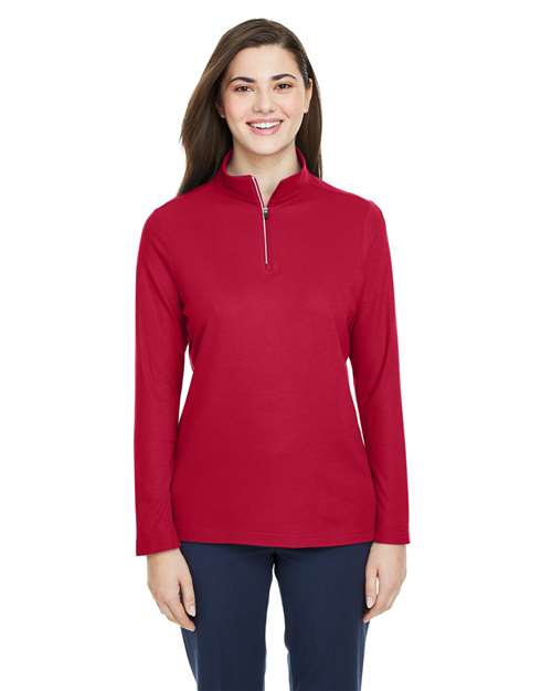 Women's Fusion ChromaSoftâ„¢ Pique Quarter-Zip Pullover
