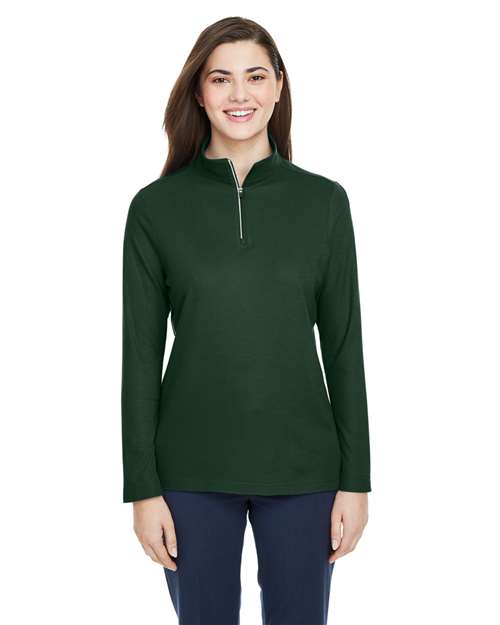 Women's Fusion ChromaSoftâ„¢ Pique Quarter-Zip Pullover