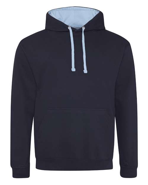 Unisex Midweight Varsity Contrast Hooded Sweatshirt