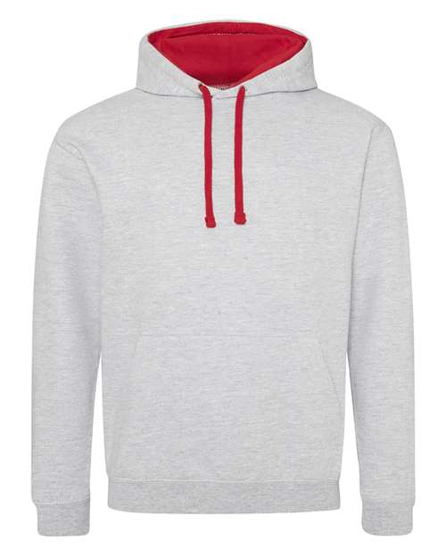 Unisex Midweight Varsity Contrast Hooded Sweatshirt