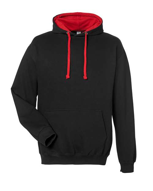 Unisex Midweight Varsity Contrast Hooded Sweatshirt