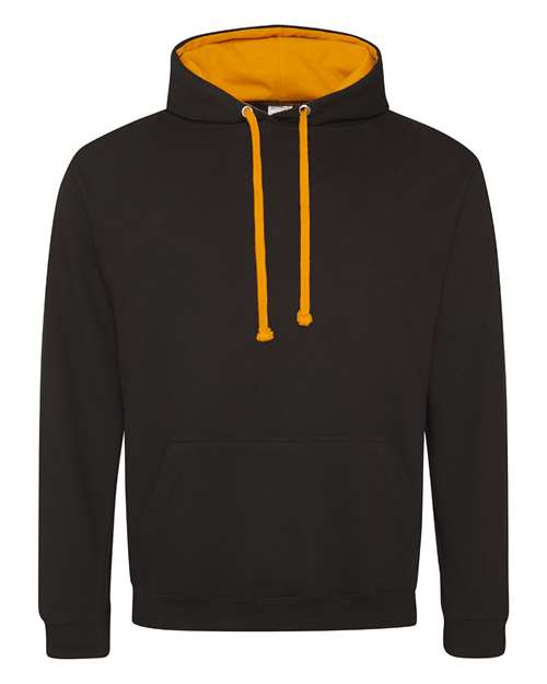 Unisex Midweight Varsity Contrast Hooded Sweatshirt