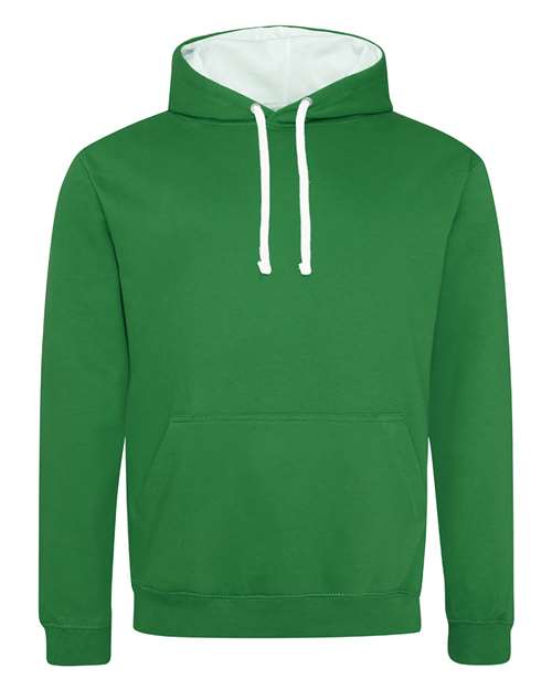 Unisex Midweight Varsity Contrast Hooded Sweatshirt
