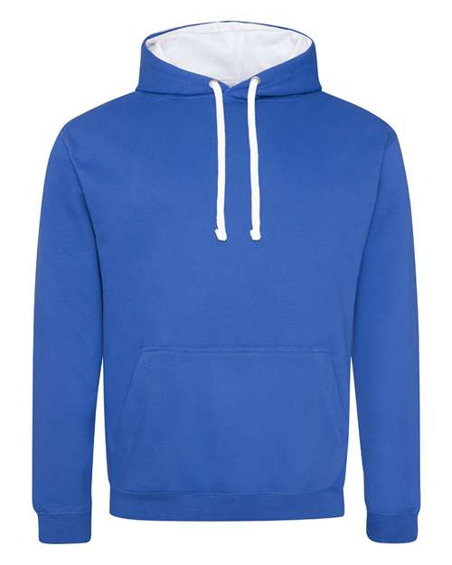 Unisex Midweight Varsity Contrast Hooded Sweatshirt