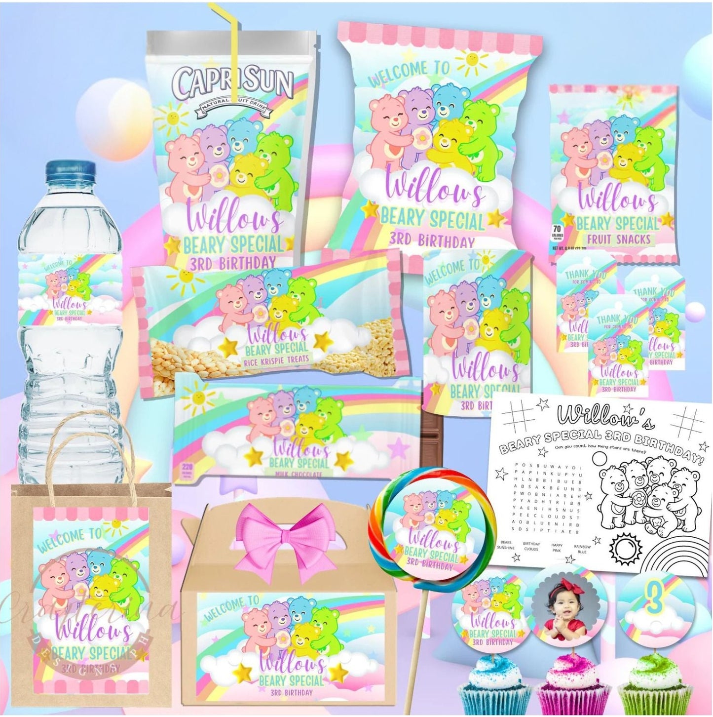 Care Bears Birthday Party Favors