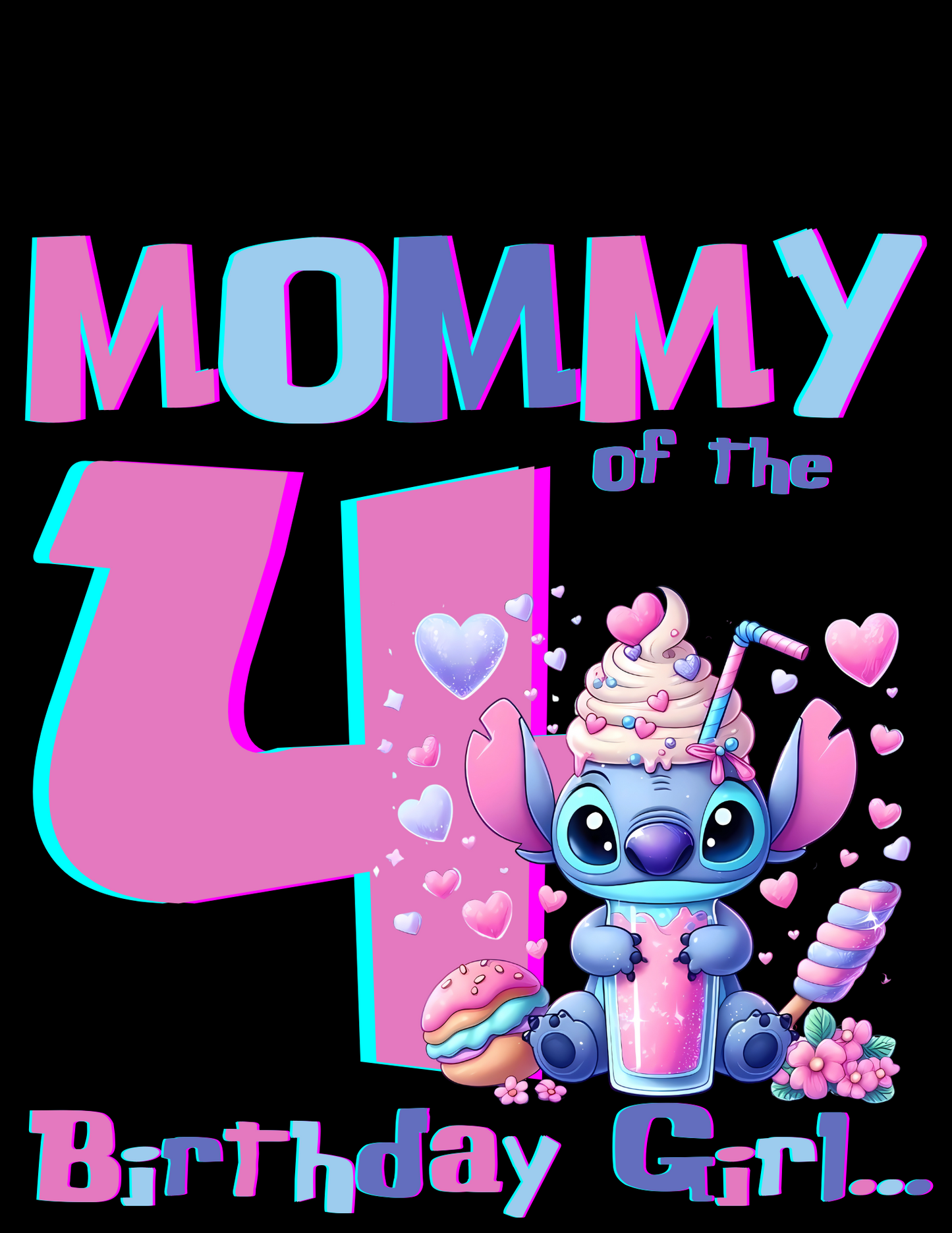Lilo and Stitch 4th Birthday Canva Design