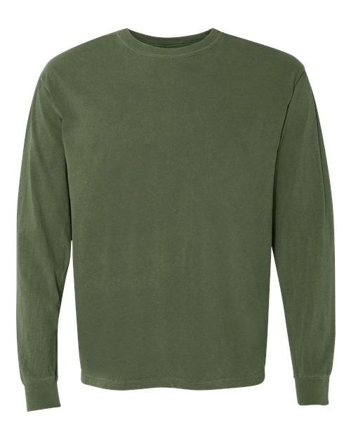 Garment-Dyed Heavyweight Long Sleeve T-Shirt - L
