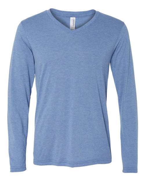 Unisex Long Sleeve V-Neck Tee