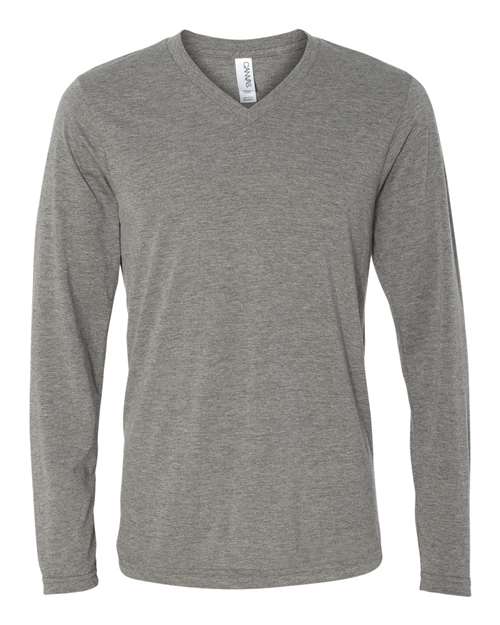 Unisex Long Sleeve V-Neck Tee