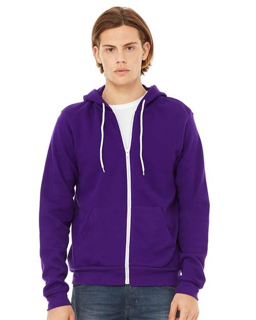 Unisex Sponge Fleece Full-Zip Hoodie Sweatshirt - XS
