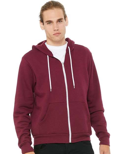 Unisex Sponge Fleece Full-Zip Hoodie Sweatshirt - XS
