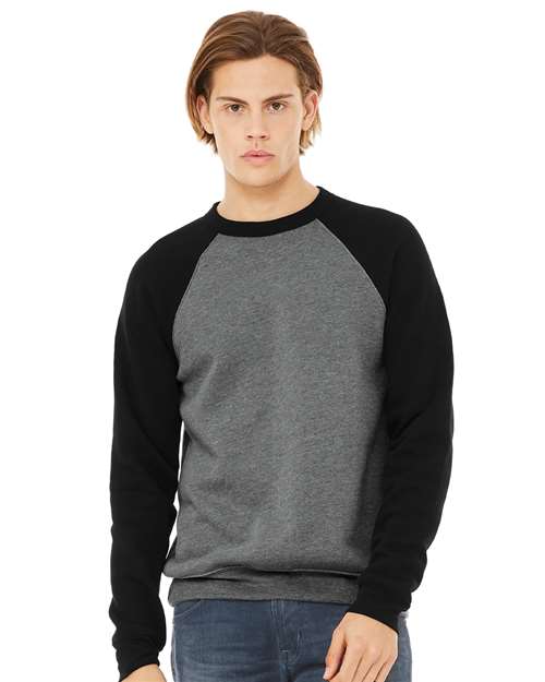 Unisex Sponge Fleece Raglan Crewneck Sweatshirt - S