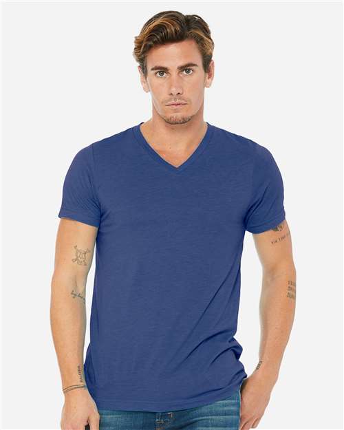 Unisex Triblend V-Neck Tee - L