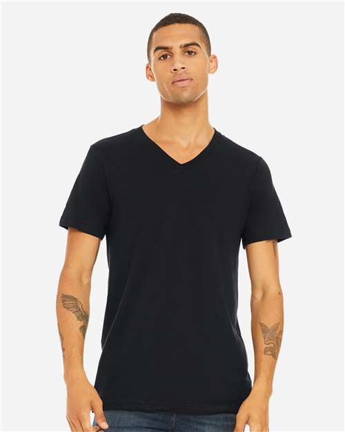 Unisex Jersey V-Neck Tee - L