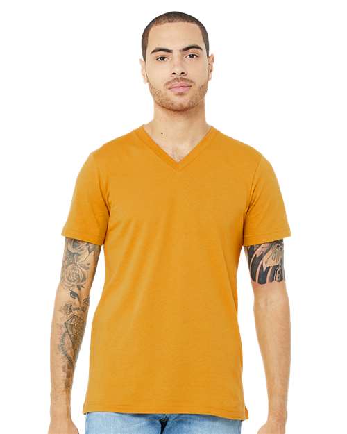 Unisex Jersey V-Neck Tee - L