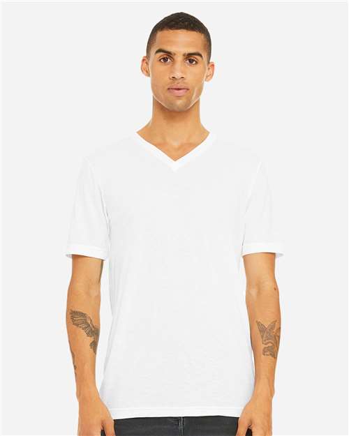 Unisex Triblend V-Neck Tee - L