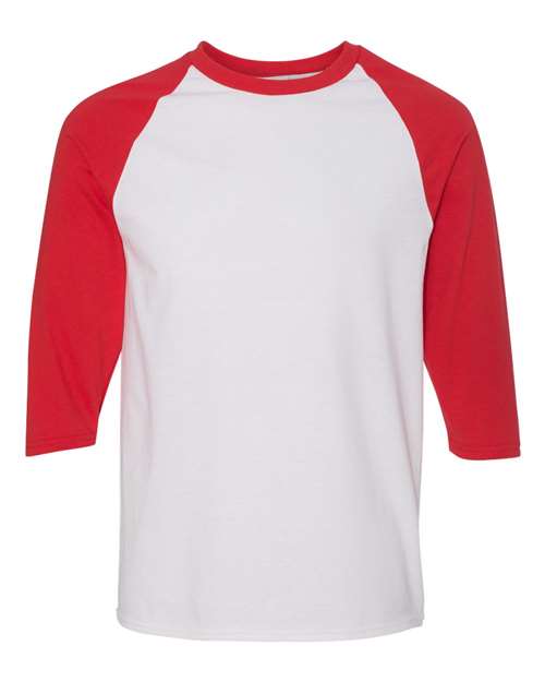 Unisex Heavy Cottonâ„¢ Raglan Three-Quarter Sleeve T-Shirt