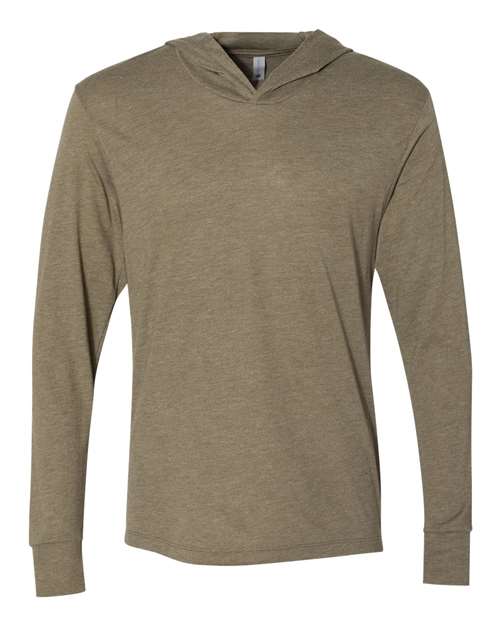 Unisex Triblend Hooded Long Sleeve Pullover T-Shirt
