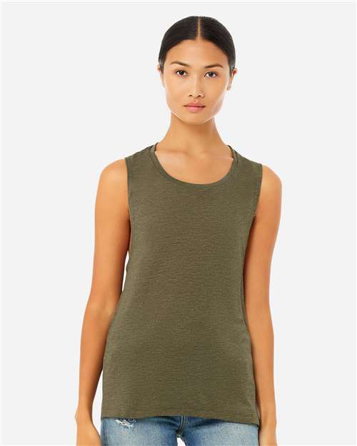 Women's Flowy Scoop Muscle Tank - L
