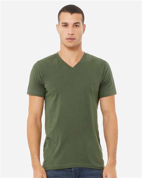 Unisex Jersey V-Neck Tee - L