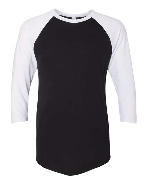 Unisex 50/50 Raglan Three-Quarter Sleeve Tee BB453W