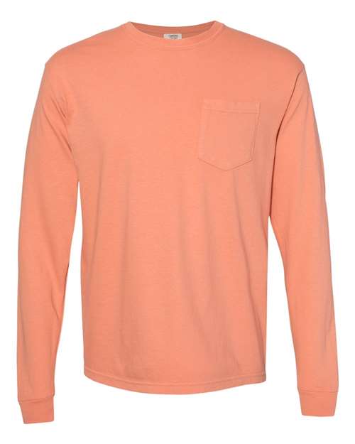 Garment-Dyed Heavyweight Long Sleeve Pocket T-Shirt - S