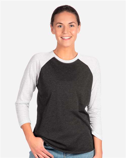 Unisex Triblend Three-Quarter Raglan T-Shirt - 2XL