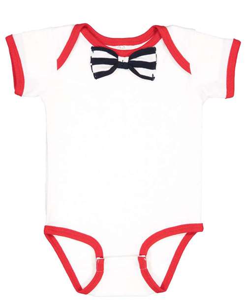 Infant Baby Rib Bow Tie Bodysuit 4407