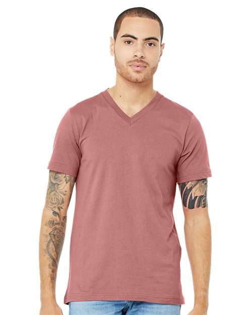 Unisex Jersey V-Neck Tee - L