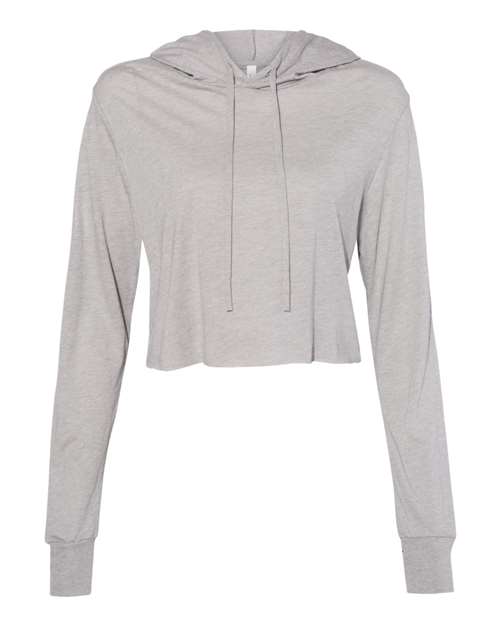 Women’s Triblend Crop Long Sleeve Hoodie Tee 8512