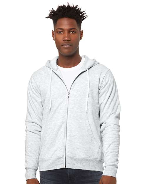 Unisex Sponge Fleece Full-Zip Hoodie Sweatshirt 3739