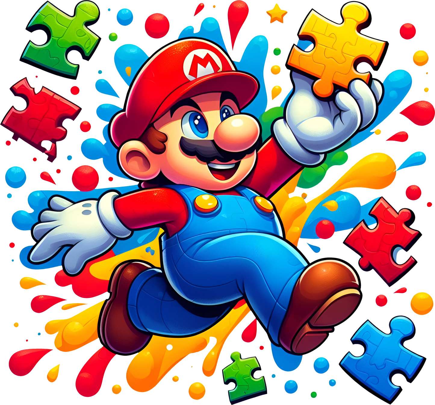 Super Mario DTF Print