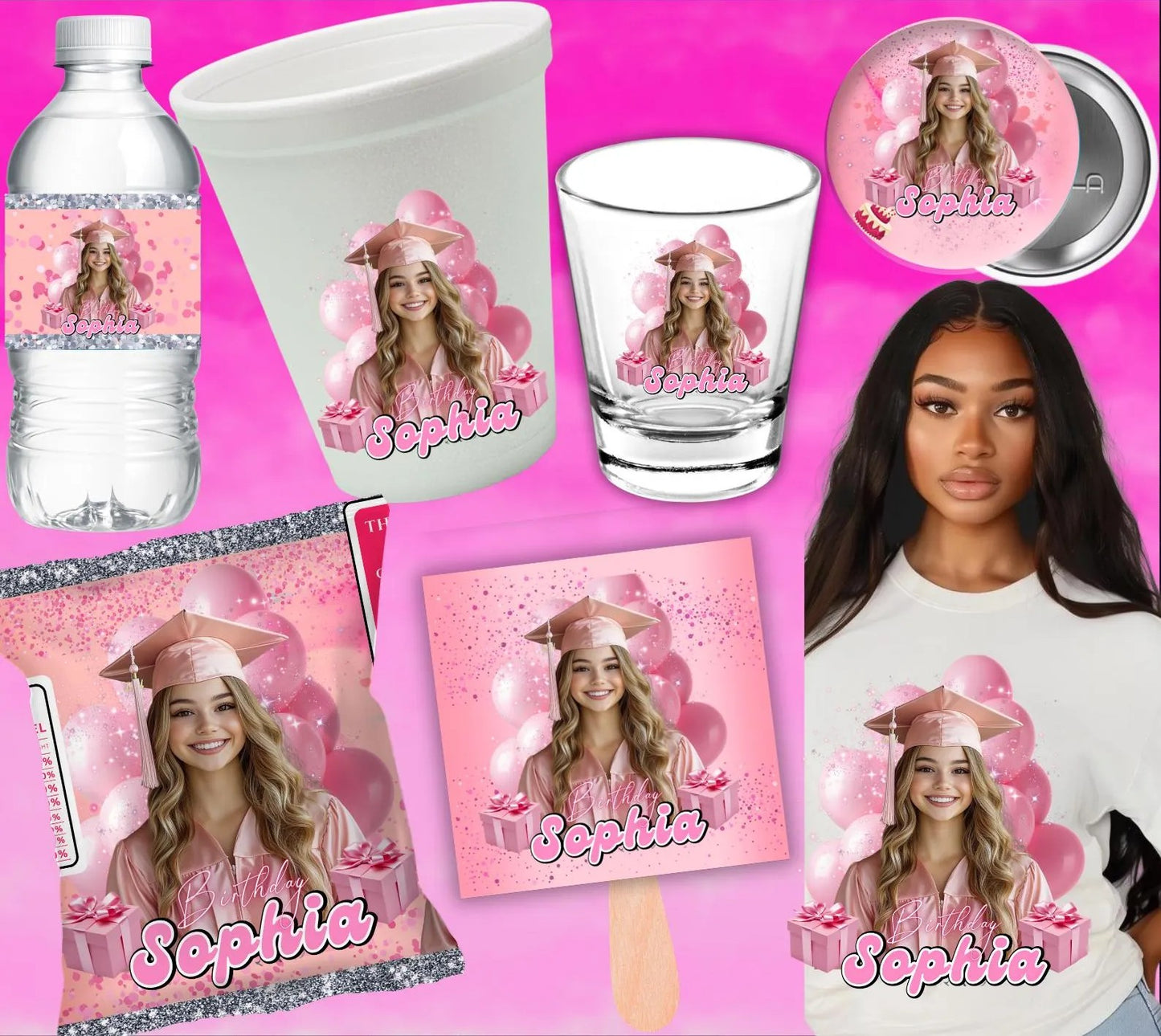 Light Pink Graduation Party Favors