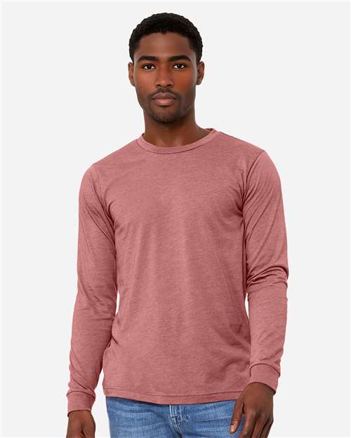 Heather CVC Long Sleeve Tee - L